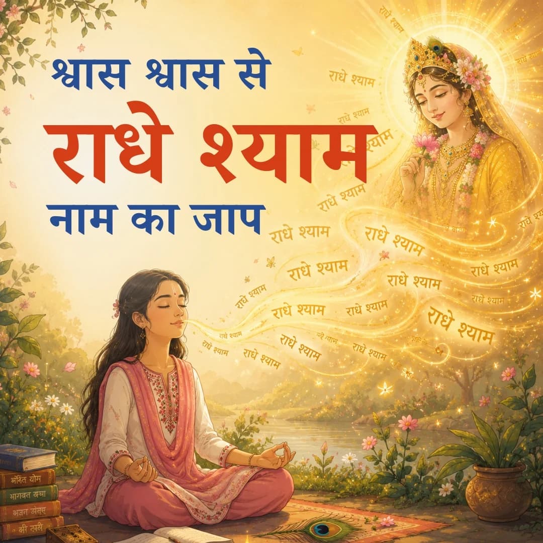 श्वास श्वास से राधे श्याम नाम का जप