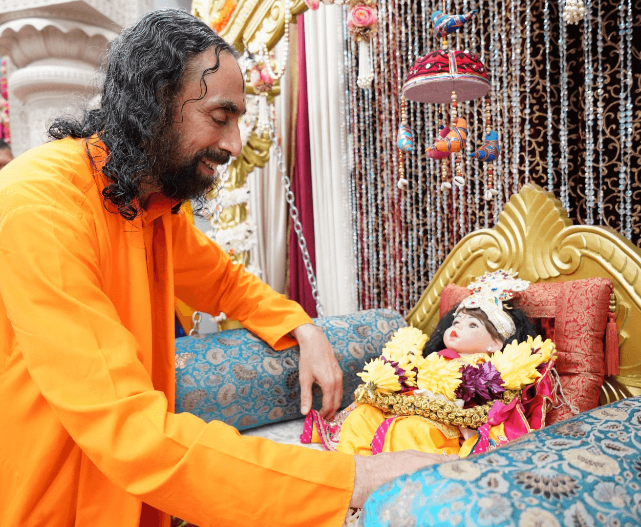 The real reason for which Lord takes avatar is to grace and bless souls. When souls attach their minds to form of God, they engage in Bhakti, which purifies their heart. Happy Janmasthami.